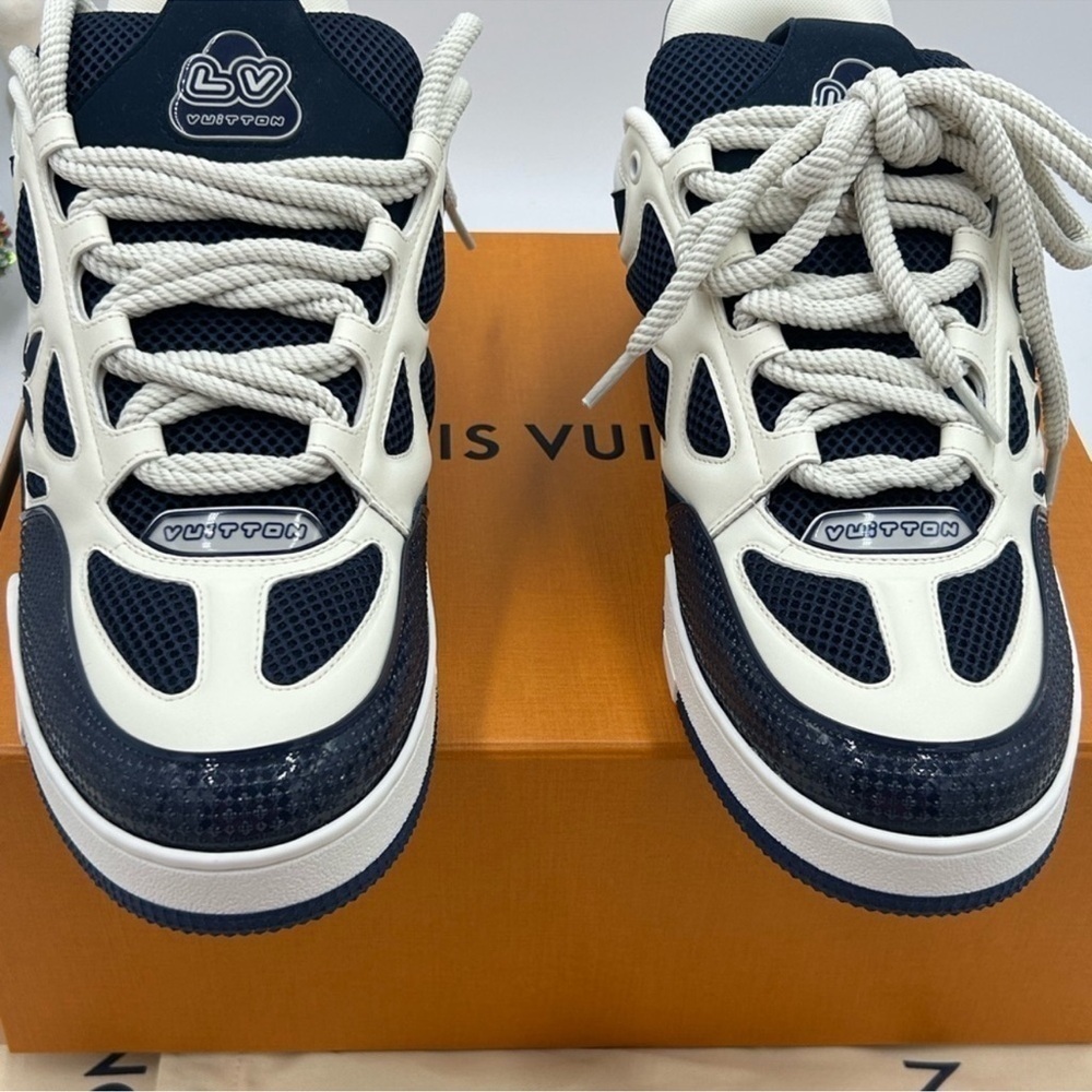 Men’s Louis Vuitton blue skate trainer sneakers size 11 fits 13 US made in Italy - Picture 4 of 11